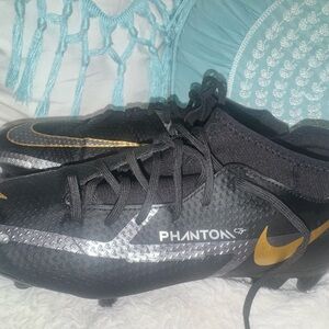 Nike Phantom GT Black and Gold Athletic Shoes